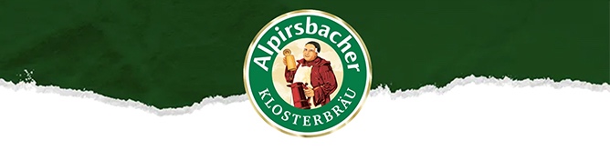 deutsches Bier Alpirsbacher Klosterstoff Brauerei Logo