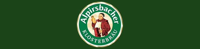 deutsches Bier Alpirsbacher Klosterbräu Kleiner Mönch Brauerei Logo