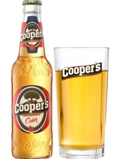 deutscher Cider Cooper's Original Cider in der 0,33 l mit vollem Glas