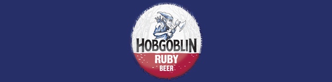 englisches Bier Wychwood Hobgoblin Ruby Brauerei Logo