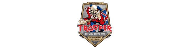 englisches Bier Iron Maiden Trooper Ale Brauerei Logo
