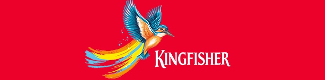 indisches Bier Kingfisher Premium Lager Brauerei Logo