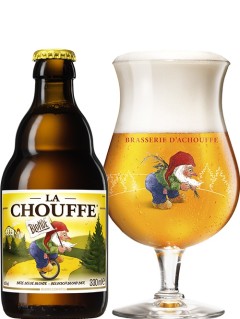 belgisches Bier La Chouffe Blonde in der 33 cl Bierflasche