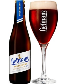 Liefmans Goudenband belgisches Bier im Bierglas und der  33 cl Bierflasche mit Bierglas