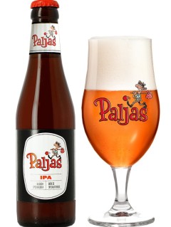 belgisches Bier und Craft Beer Paljas IPA in der 33 cl Bierflasche mit vollem Bierglas