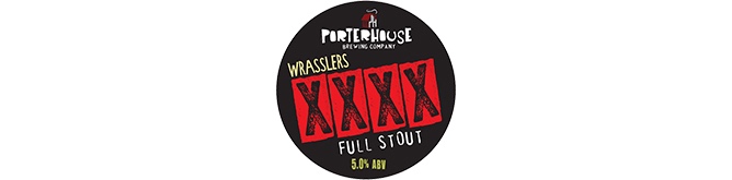 irisches Bier Porterhouse Wrasslers XXXX Full Stout Brauerei Logo