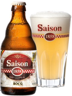 belgisches Bier Saison 1858 Bierflasche + Bierglas