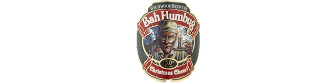 englisches Bier Wychwood Bah Humbug Christmas Cheer Brauerei Logo