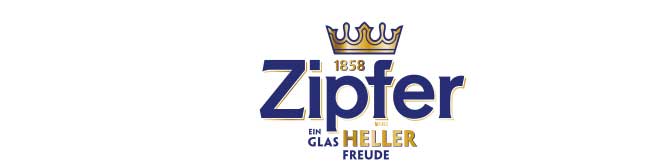 österreichisches Bier Zipfel Ein Glas Heller Freude Logo